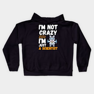 I'm not crazy, I'm just a scientist Kids Hoodie